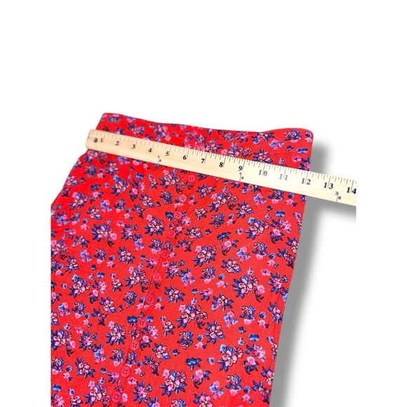 Band of Gypsies Floral Boho Maxi Festival Skirt Slit & Button Front Size XS - Picture 3 of 6